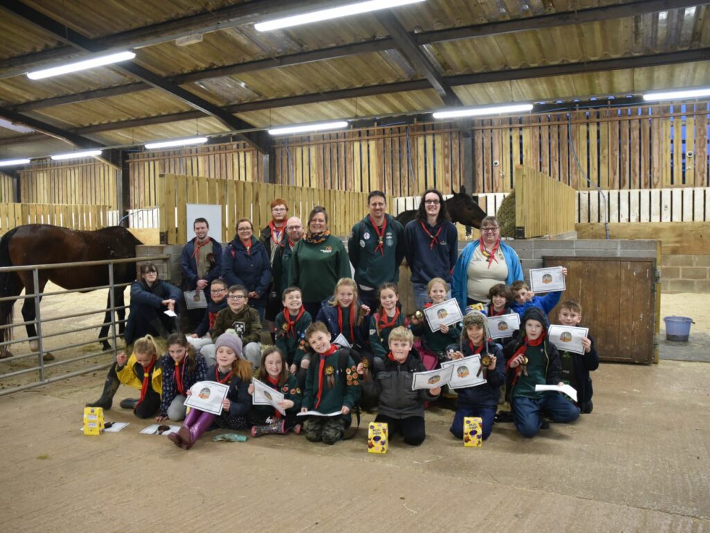 Group of cubs with certificates